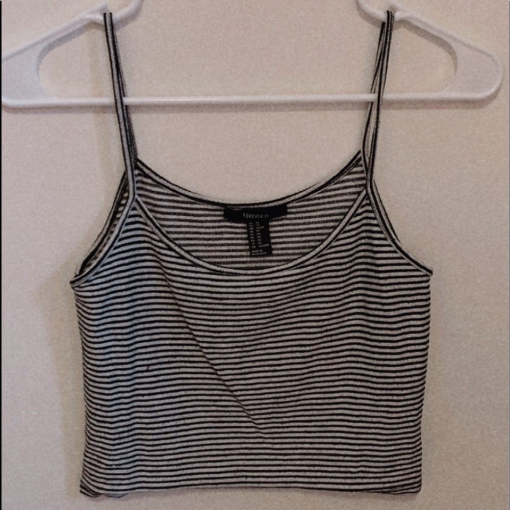 Forever 21 Striped Cropped Tank